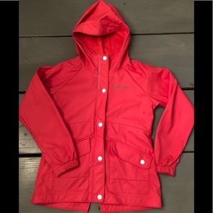 Colombia Hooded Coral Rain Jacket S (7:8)